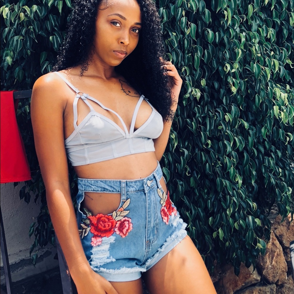 Denim jean shorts